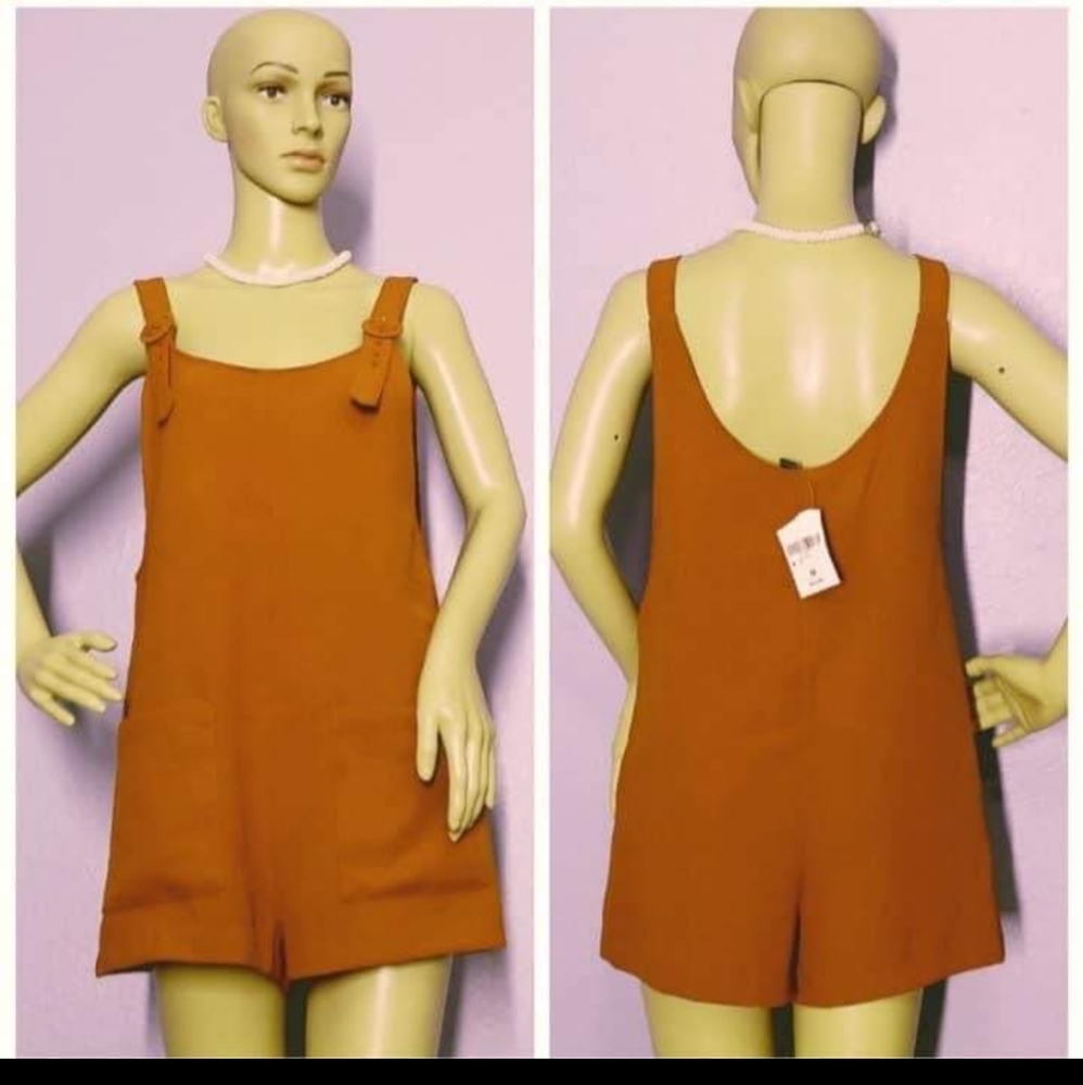 Forever 21 boxy style romper Burnt Sienna